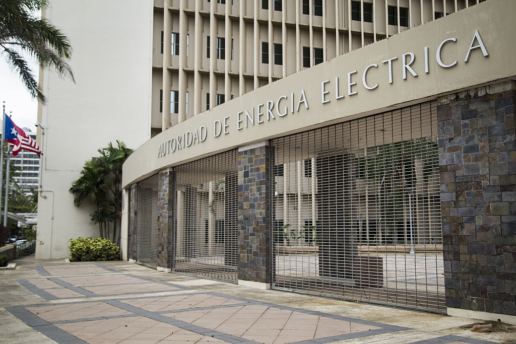 The Puerto Rico Electric Power Authority (PREPA) building stands in San Juan, Puerto Rico, on Friday, April 29, 2016. The indebted Caribbean island, home to 3.5 million U.S. citizens, has juggled dwindling resources from one hand to another for months now, to keep creditors at bay. The crisis is set to tip into a new phase this weekend when $422 million of payments are due and, as things stand, unlikely to be made in full -- threatening the biggest default yet. Photographer: Erika Rodriguez/Bloomberg via Getty Images